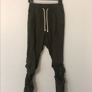 Olive H&M Zipper Pants